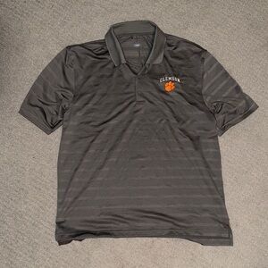 Gray Clemson Champion Polo Shirt